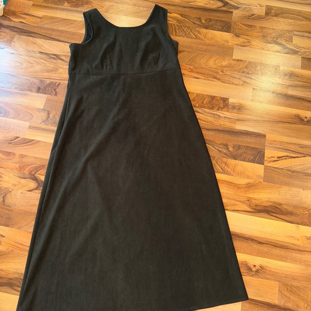 K Studio Olive Green Maxi Dress Sleeveless Evening Party casual vintage women 16